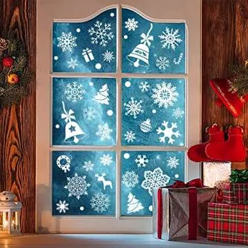 284 Pcs Christmas Window Clings for Holiday Decorating