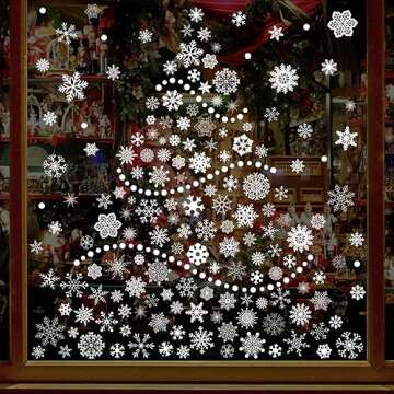 284 Pcs Christmas Window Clings for Holiday Decorating