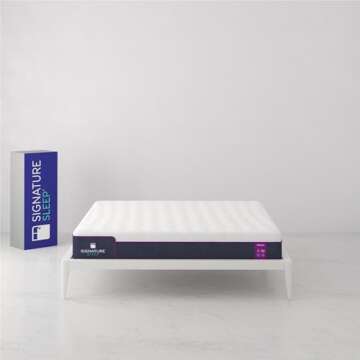 Signature Sleep Memoir 10 Inch Memory Foam Box, Medium, Certipur-US and Oeko-TEX Mattress, King, Whi...