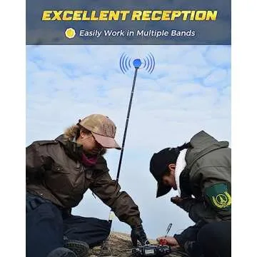 GOOZEEZOO Radio Antennas JPC-12 HF Antennas for Ham Radio with Slide Regulator 7MHz-50MHz All Band Hf Vertical Antenna 40m-6m 8 Bands JPC-12 Antenna for Outdoor 4.1 Meter(13.5Ft) (M10)