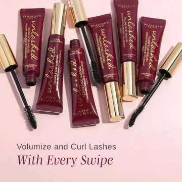 Wander Beauty Unlashed Volume & Curl Mascara - Volumizing, Lash Curling Mascara - 9 in 1 Multitaskin...