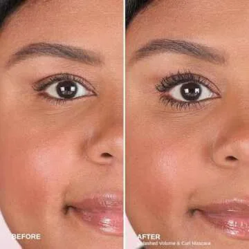 Wander Beauty Unlashed Volume & Curl Mascara - Volumizing, Lash Curling Mascara - 9 in 1 Multitasking Smudge-Proof Makeup - Nourish & Reduce Fallout With Peach Leaf, Vitamin E & B5-0.31 fl oz