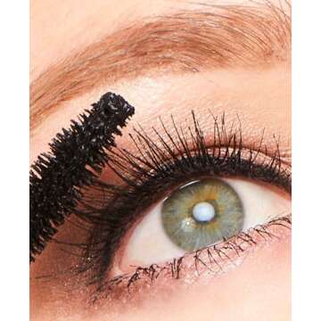 Wander Beauty Unlashed Volume & Curl Mascara - Volumizing, Lash Curling Mascara - 9 in 1 Multitasking Smudge-Proof Makeup - Nourish & Reduce Fallout With Peach Leaf, Vitamin E & B5-0.31 fl oz