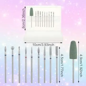 10Pcs Lusofie Nail Drill Bits for Salon and Home Use
