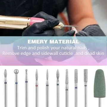 10Pcs Lusofie Nail Drill Bits for Salon and Home Use