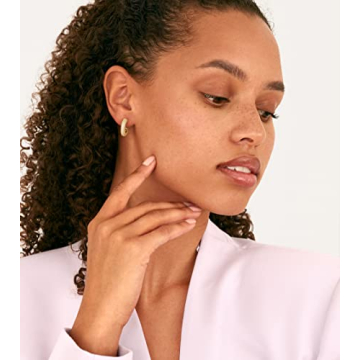 PAVOI Stunning Chunky Hoop Earrings in Sterling Silver