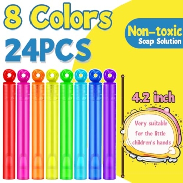 Waybla 24 Pack Mini Bubble Wands For Kids Parties