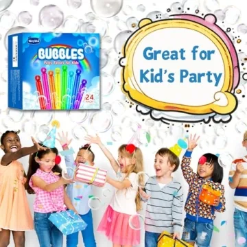 Waybla 24 Pack Mini Bubble Wands For Kids Parties