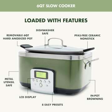 GreenPan Elite 8-in-1 Slow Cooker: Healthy Convenience