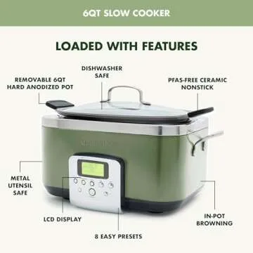 GreenPan Elite 8-in-1 Slow Cooker: Healthy Convenience