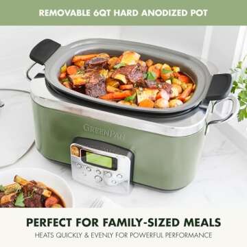 GreenPan Elite 8-in-1 Slow Cooker: Healthy Convenience