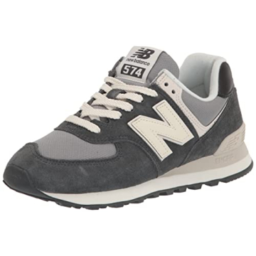 New Balance Women's 574 V2 Transcendent Pearl Sneaker, Blacktop/Blacktop/Turtledove, 6