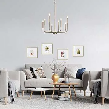 Luxurious Aged Gold Chandelier for Any Home Decor