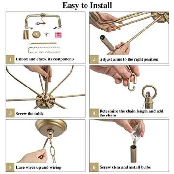 Luxurious Aged Gold Chandelier for Any Home Decor