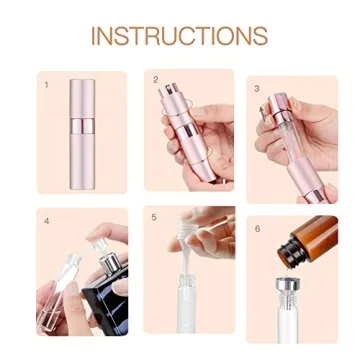 Stylish LISAPACK 8ML Atomizer Perfume Bottles for Travel