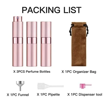 Stylish LISAPACK 8ML Atomizer Perfume Bottles for Travel
