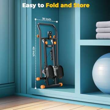 Niceday Steppers for Exercise at Home, Stair Stepper with Handlebar, Stair Climber Foldable, Stair Master with 300LBS Loading Capacity