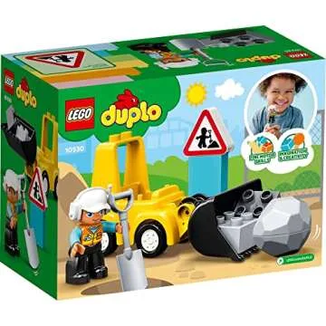 LEGO DUPLO Town Bulldozer Construction Vehicle 10930 Toy Set, Early Development and Activity Toys, Gift for Grandchildren, Toddlers, Boys & Girls Ages 2 Years Old and Up