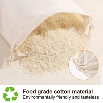 Eco-Friendly Muslin Bags 50 Pack Durable Drawstring