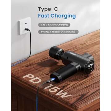 RENPHO Thermacool Massage Gun Deep Tissue with Heat and Cold Head, Valentine Gifts for Him Her, Handheld Muscle Massager with Carry Case, Body Masajeador for Men Women Athletes, Active