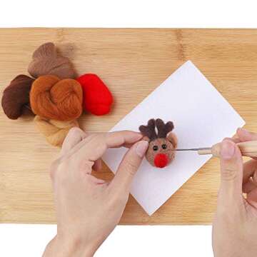 Habbi 100 Colors Needle Felting Wool - Fibre Wool Roving for DIY Craft, Needle Felt Roving for Spinning Blending Custom Colors