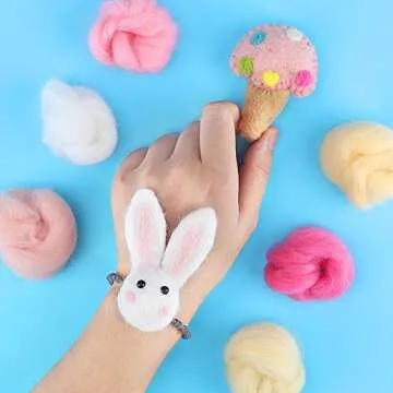 100 Colors Needle Felting Wool for Creative Crafts