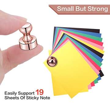 LOVIMAG 20 PCS Refrigerator Magnets, Rose Gold Fridge Magnets Strong Magnets for Whiteboard, Small Neodymium Magnets Ideal for Push Pin Magnets, Office Magnets, Classroom Magnets, Map Magnets