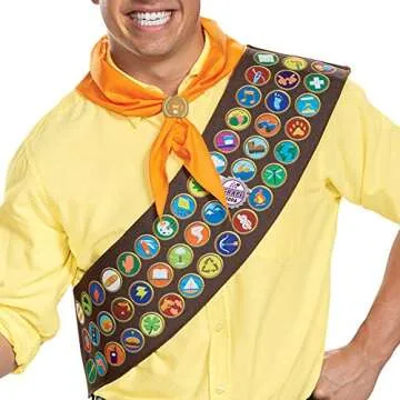 Disguise Men's Disney Pixar Up Russell Costume Accessory Kit, Adult Size