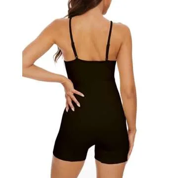 BDITANLE Maternity Workout Romper Pregnancy Yoga Ribbed One Piece Seamless Spaghetti Strap Jumpsuit