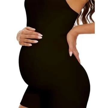 BDITANLE Maternity Workout Romper Pregnancy Yoga Ribbed One Piece Seamless Spaghetti Strap Jumpsuit