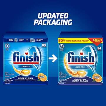 Finish Dishwasher Detergent Soap, All In 1 Gel Pacs, Orange Blossom, 84 Tablets