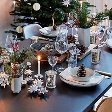 LETINE Silver Votive Candle Holders Set of 36 - Elegant Decor