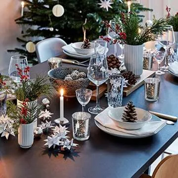 LETINE Silver Votive Candle Holders Set of 36 - Elegant Decor