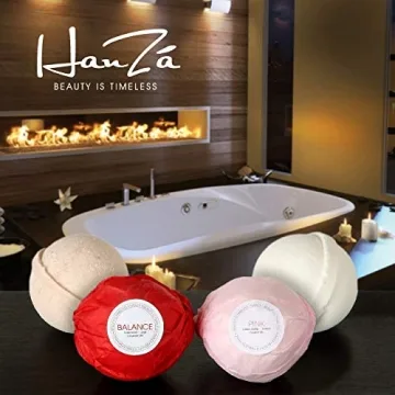 HanZá 8 bath bombs gift set ideas - Vegan gifts for women, moms, girls, teens - Gift Ideas - Add to bath bubbles, bath beads, bath pearls & flakes