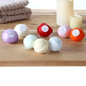HanZá 8 bath bombs gift set ideas - Vegan gifts for women, moms, girls, teens - Gift Ideas - Add to bath bubbles, bath beads, bath pearls & flakes