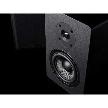 Micca PB42X Powered Bookshelf Speakers, 30-Watt RMS Power, Active Near Field Studio Monitors, 2-Way (Black, Pair)