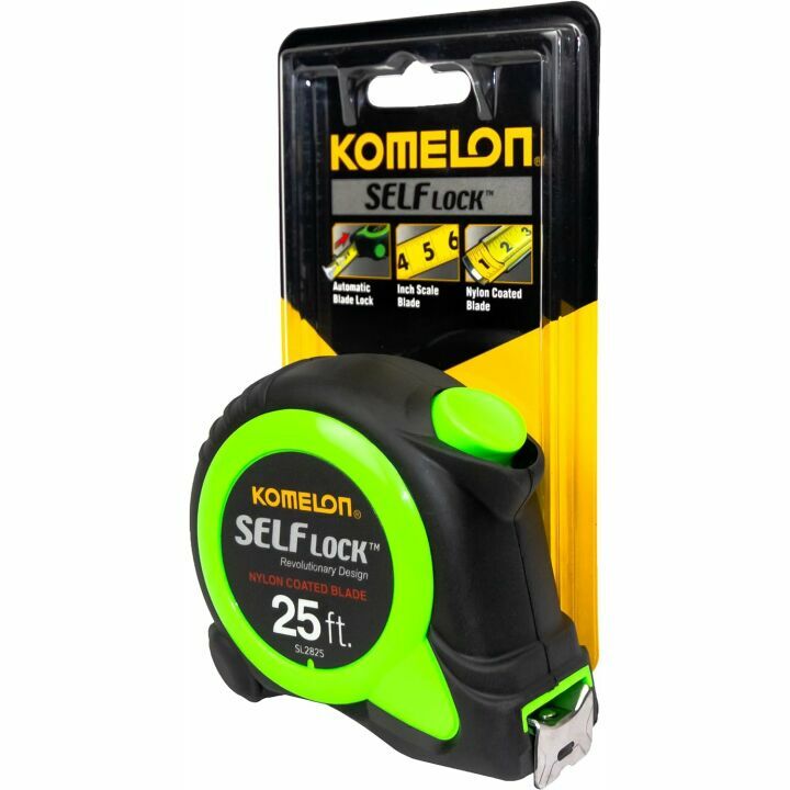 Durable 25-Foot Self Lock Power Tape by Komelon
