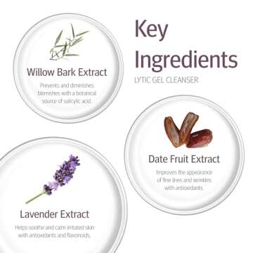 Epionce Lytic Gel Cleanser - Face Wash & Makeup Remover for Combination to Oily & Problem Skin, Oily Skin Facial Cleanser with Willow Bark & Menthol, Dermatologist Skincare