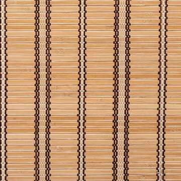 TJ Global Cordless Flatstick Bamboo Roman Window Blind Sun Shade, Light Filtering Shades with 7-Inch Valance - Natural Bamboo (44" x 64")