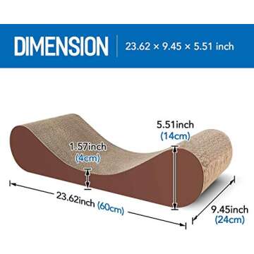 Bone Cat Scratcher Cardboard Lounge Bed, Cat Scratching Post, Durable Board Pads Prevents Furniture Damage
