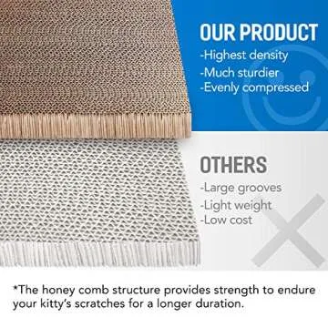 Bone Cat Scratcher Cardboard Lounge Bed, Cat Scratching Post, Durable Board Pads Prevents Furniture Damage