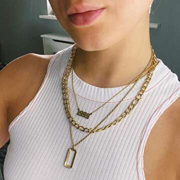 VLINRAS 1999 Necklace Gold Birth Year Necklace for Women Old English Birth Year Number Pendant Necklace Choker Birthday Christmas Gift Girls