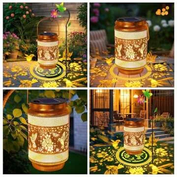 Elegant Hummingbird Solar Lanterns Outdoor with Hook