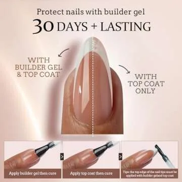 btartboxnails XCOATTIPS French Tip Nails, 300pcs Brown XS Short Square French Tip Gel Nails, French Tip Press on Nails for DIY Nail Art