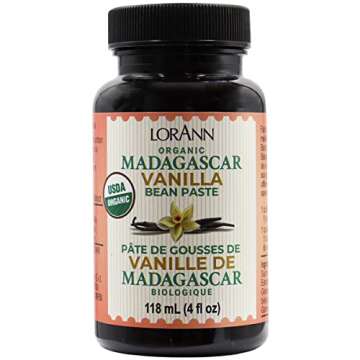 LorAnn Organic Madagascar Vanilla Bean Paste, 4 ounce - 3 pack