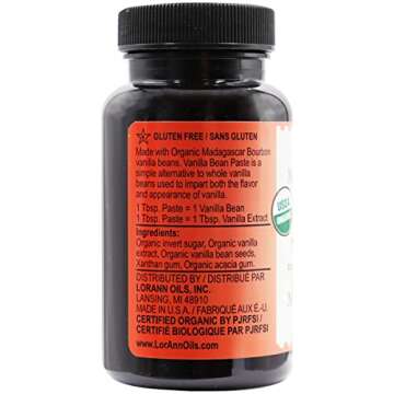 LorAnn Organic Madagascar Vanilla Bean Paste, 4 ounce - 3 pack