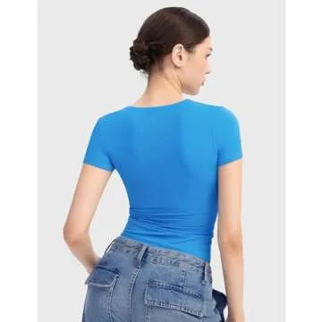 PUMIEY V Neck Summer Tops - Stylish & Comfortable Tees