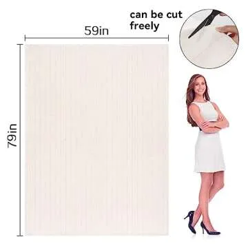 79" × 59" Large Overlocking Tufting Cloth with Marked Lines- Primary Monk's Cloth Punch Needle Fabric for DIY Rug-Punch Tufting Gun