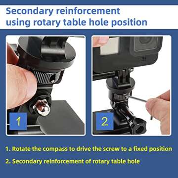 Camera Tripod Mount for Gopro Adapter, 360° Adjustment 1/4-20 Screw Conversion Adapter for GoPro He...