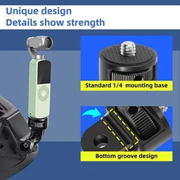 Camera Tripod Mount for Gopro Adapter, 360° Adjustment 1/4-20 Screw Conversion Adapter for GoPro Hero12, Insta360 ACE Pro ONE X4 X3, X2, Go 2, Xiaomi Yi and DJI OSMO Other Action Cameras